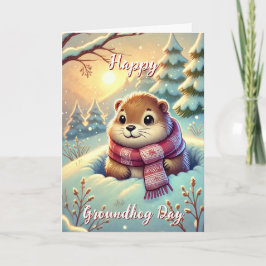 Niedlich Happy Groundhog Day & History Card Karte