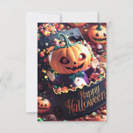Niedlich Happy Halloween Grußkarte Nr. 5 Einladung