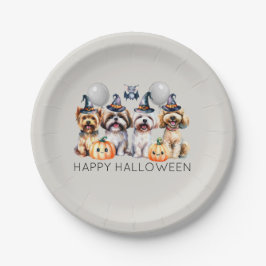 Niedlich Happy Halloween Hunde Pappteller