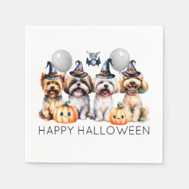 Niedlich Happy Halloween Hunde Serviette