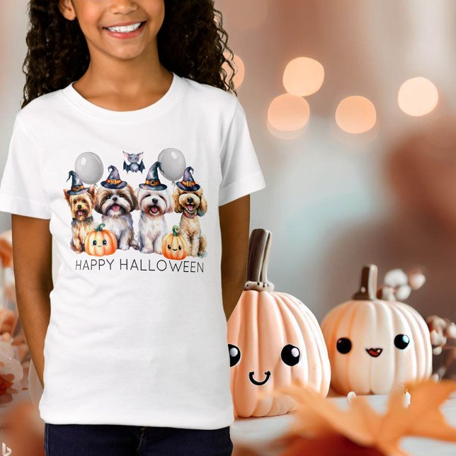 Niedlich Happy Halloween Hunde T-Shirt (Von Creator hochgeladen)
