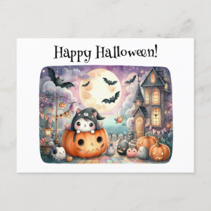 Niedlich Happy Halloween Kawaii Postkarte