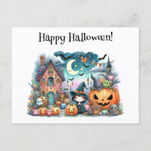 Niedlich Happy Halloween Kawaii Postkarte
