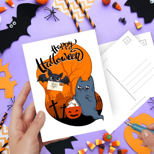 Niedlich Happy Halloween Mail Postkarte (Von Creator hochgeladen)