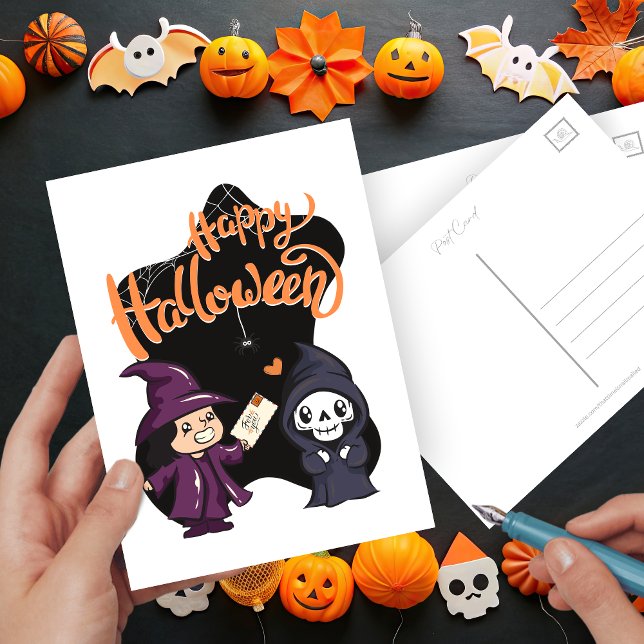 Niedlich Happy Halloween Mail Postkarte (Von Creator hochgeladen)