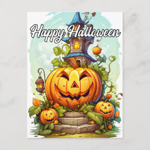Niedlich Happy Halloween Pumpkin Postkarte