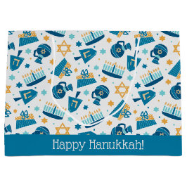 Niedlich Happy Hanukkah Jumbo-Geschenktasche Große Geschenktüte