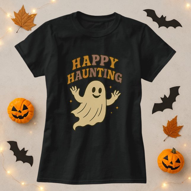 Niedlich Happy Haunting Ghost Halloween T-Shirt (Von Creator hochgeladen)