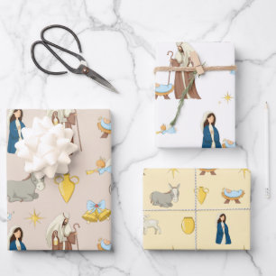 Niedlich Happy Holiday Weihnachten Weihnachtskripp Geschenkpapier Set