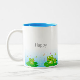 Niedlich Happy Little Frogs Zweifarbige Tasse