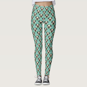 Niedlich Happy Mops Dog mit Papillon Leggings