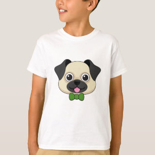 Niedlich Happy Mops Dog mit Papillon T-Shirt