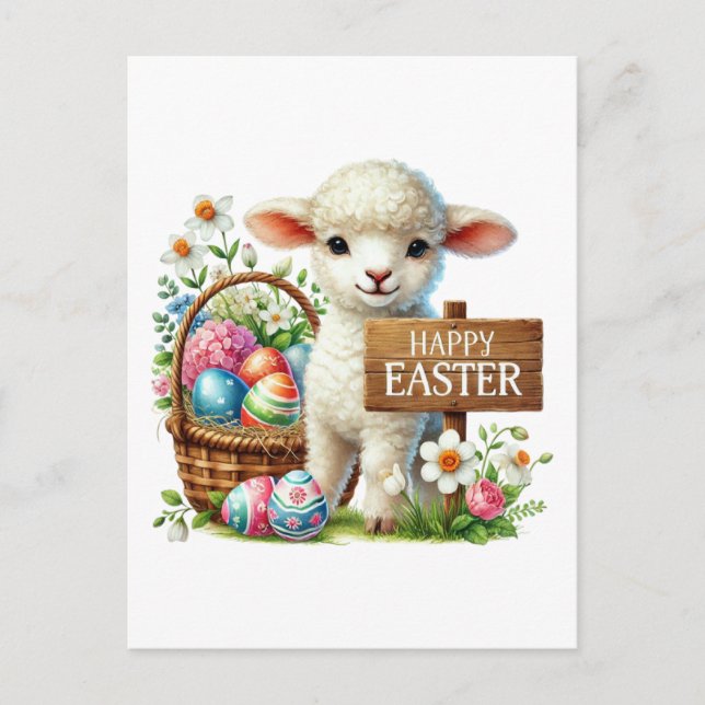 Niedlich Happy Oaster Feiertagspostkarte (Vorderseite)