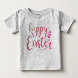 Niedlich Happy Oaster Typografy Easter Egg Baby T-shirt