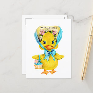 niedlich Happy Osterente Vintag Feiertagspostkarte