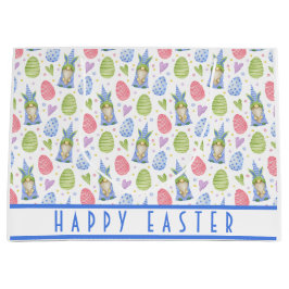Niedlich Happy Ostergnomes Bunny Ears Frühlingsfar Große Geschenktüte