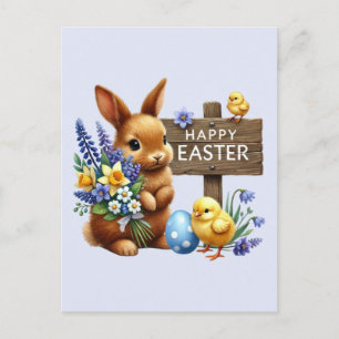 Niedlich Happy Ostersonnigen Urlaub Postkarte