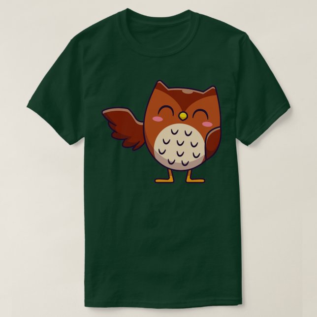 Niedlich Happy Owl T-Shirt (Design vorne)