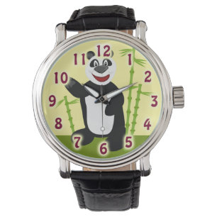 Niedlich Happy Panda Fun Zoo Tier Adorable Armbanduhr
