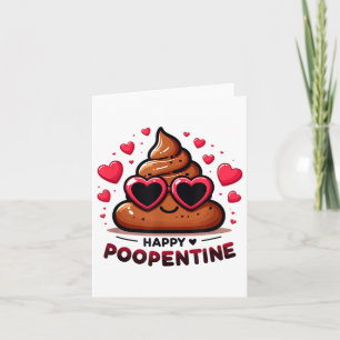 Niedlich Happy Poopentine Liebe Kack Cartoon Valen Karte