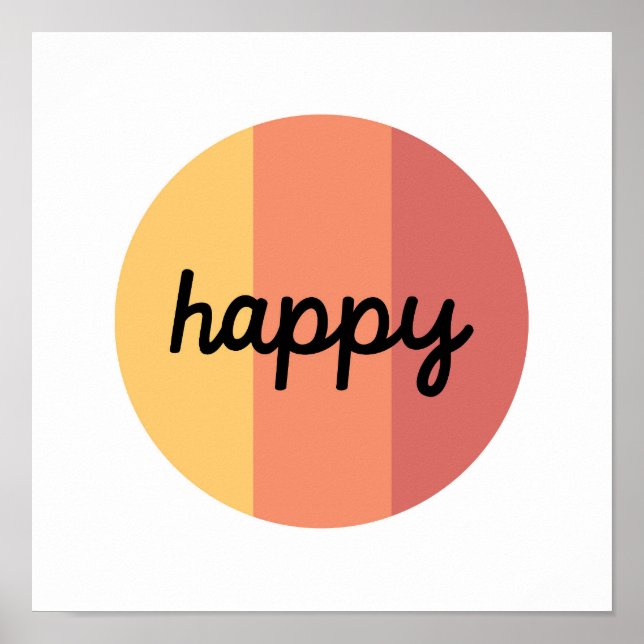 Niedlich Happy Poster (Vorne)