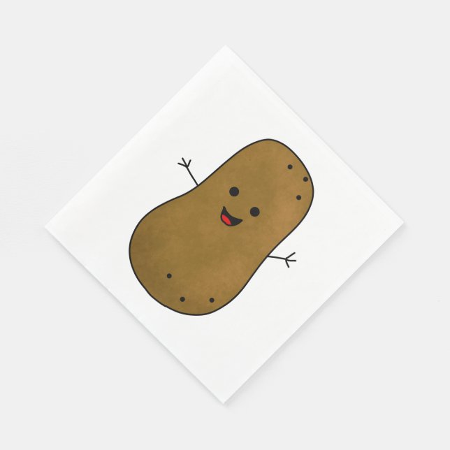 Niedlich Happy Potato Serviette (Ecke)