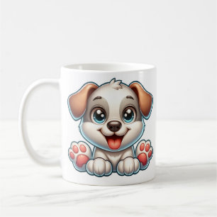Niedlich Happy Puppy Cartoon - Adorable Hund Lover Kaffeetasse