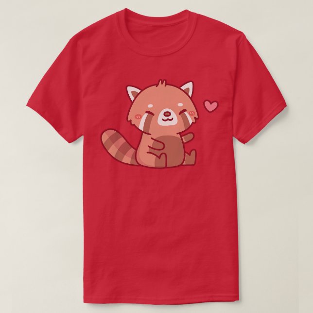 Niedlich Happy Red Panda Doodle T-Shirt (Design vorne)