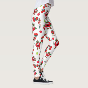 Niedlich Happy Smile Apples Leggings