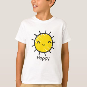 Niedlich Happy Smile Sunshine Custom Text T-Shirt