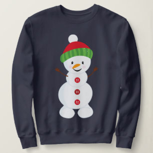 Niedlich Happy Snowman Sweatshirt
