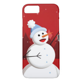 Niedlich Happy Snowman Weihnachten Rot Case-Mate iPhone Hülle