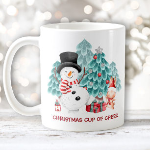 Niedlich Happy Snowman Weihnachtsname Kaffeetasse