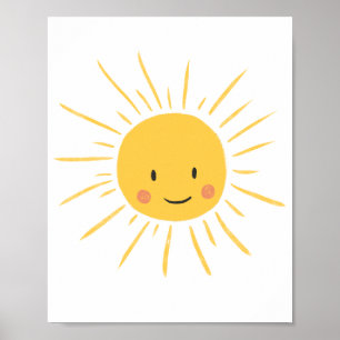Niedlich Happy Sun Kinderzimmer Poster