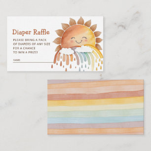 Niedlich Happy Sunshine Diaper Raffle Baby Dusche Begleitkarte