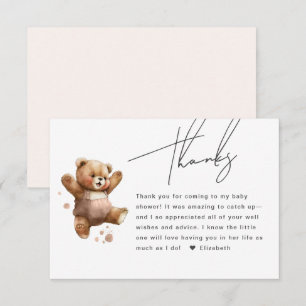 Niedlich Happy Teddy Bear Baby Dusche Danke Karte