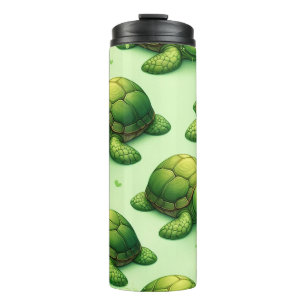 Niedlich Happy Turtles Pattern Thermosbecher