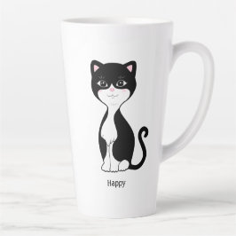 Niedlich Happy Tuxedo Cat Milchtasse
