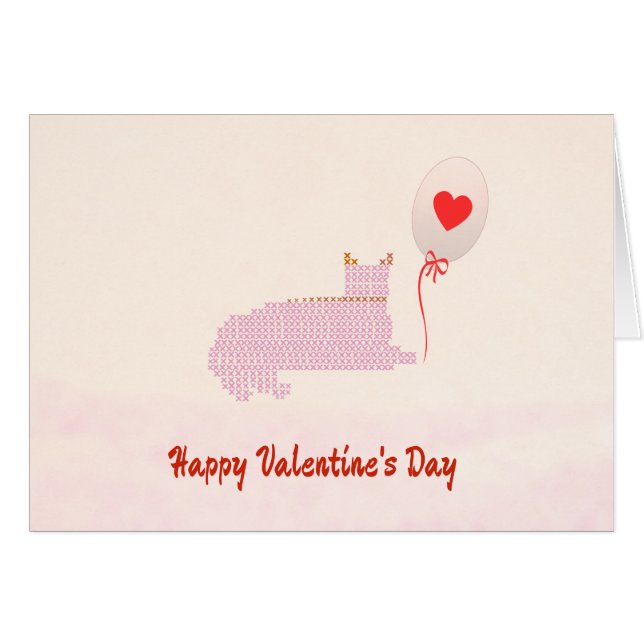 Niedlich Happy Valentine's Day Card (Vorderseite (Horizontal))