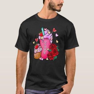 Niedlich Happy Valentines Day Coffee Tee Rose Herz