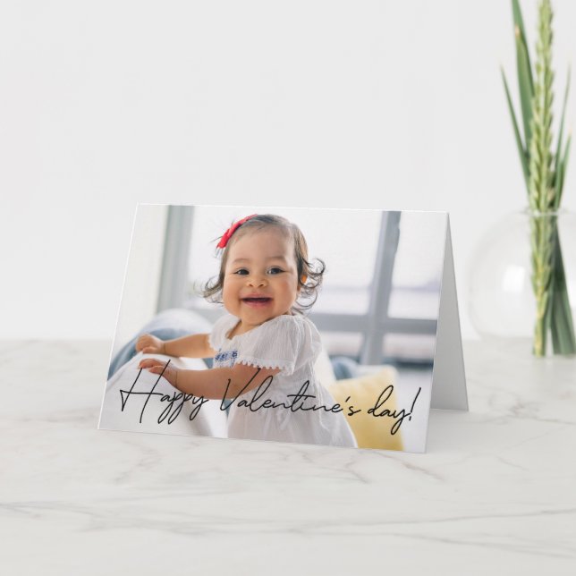 Niedlich Happy Valentine's Day Foto Personalisiert Karte (Vorderseite)