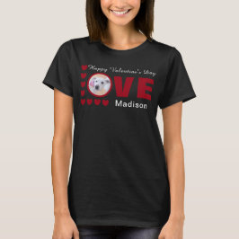 Niedlich Happy Valentines Day Hunde Liebe Herz Rot T-Shirt