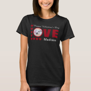 Niedlich Happy Valentines Day Hunde Liebe Herz Rot T-Shirt