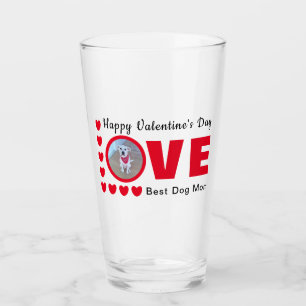 Niedlich Happy Valentines Day Hunde Mama Liebe Her Glas