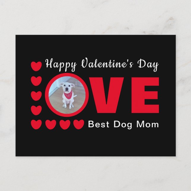 Niedlich Happy Valentines Day Hunde Mama Liebe Her Postkarte (Vorderseite)