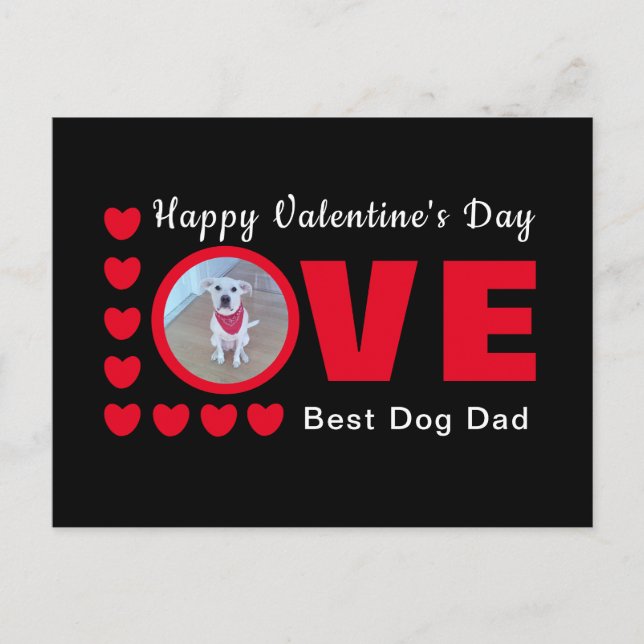 Niedlich Happy Valentines Day Hunde Vater Liebe He Postkarte (Vorderseite)