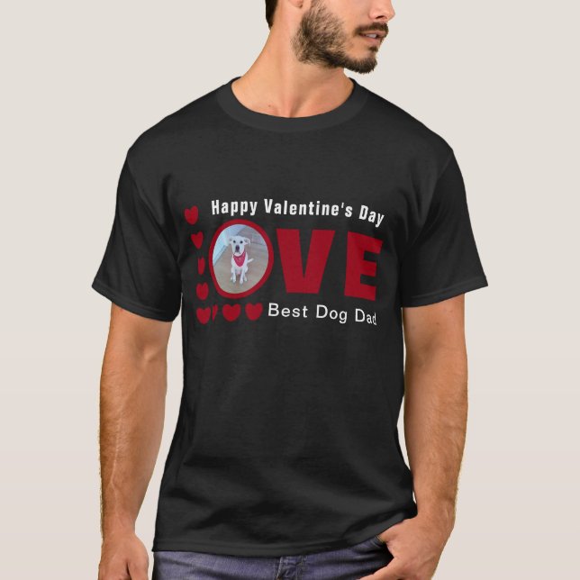 Niedlich Happy Valentines Day Hunde Vater Liebe He T-Shirt (Vorderseite)