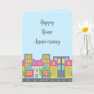 Niedlich Happy Zuhause Anniversary Realtor Card Karte