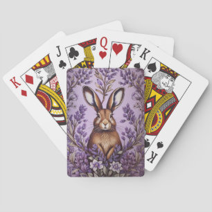 Niedlich Hare with Lavender William Morris Inspiri Spielkarten