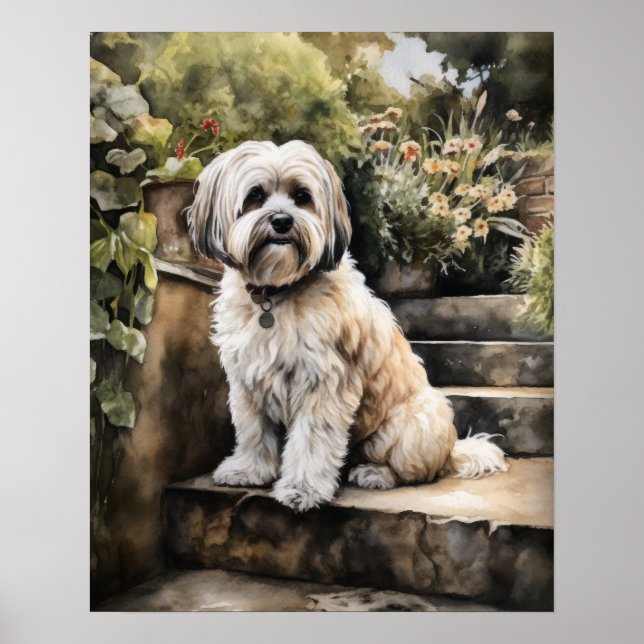 Niedlich Havanese Dog Art Print Poster (Vorne)